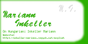 mariann inkeller business card